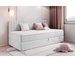 OD RĘKI! MACIUŚ łóżko tapicerowane 90x200 materac Pocet Clasic Comfort, tk. Riviera 82 popiel