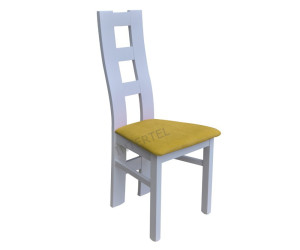Białe krzesło do salonu jadalni, WINDOW 102 cm