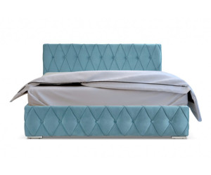 GRACJA wygodne łóżko tapicerowane, przeszycia KARO, 3 rozmiary