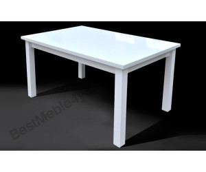 Zestaw: 4 x białe krzesło ADA + stół BRILLANT 80x150-190 cm, nogi proste