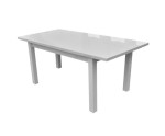 Zestaw: 4 x białe krzesło ADA + stół BRILLANT 80x150-190 cm, nogi proste