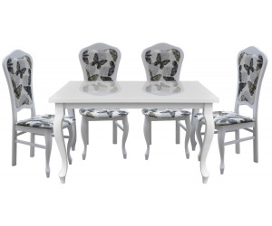 Zestaw: 4 krzesła DAMA + stół BRILLANT 2