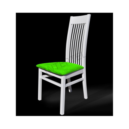 Białe krzesło SANTI szczebelki drewniane