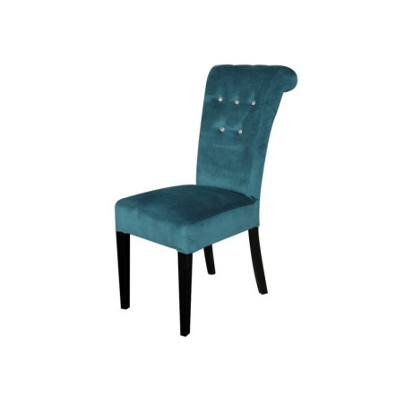 MERSO S66 Eleganckie krzesło tapicerowane z pikowaniem kryształkami. nogi proste