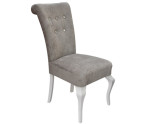 MERSO 64 Eleganckie krzesło tapicerowane z pikowaniem kryształkami