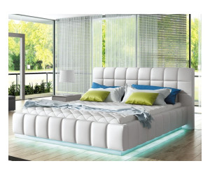 ELEGANT Nowoczesne  łóżko tapicerowane  z LED