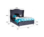 LORD Przepiękne łóżko 140x200 w stylu barokowym pikowane CHESTERFIELD