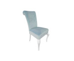 ZESTAW: 2x  krzesło MERSO 64 z pikowaniem kryształkami + stół MERSO LL 80x140+40 cm biały połysk
