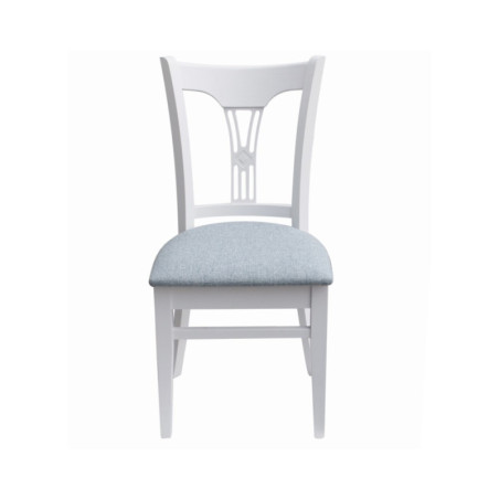 MODERN 2 Białe krzesło z półokrąglym oparciem