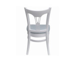 MODERN 2 Białe krzesło z półokrąglym oparciem