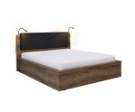 DEWO VI łóżko podwójne 160x200 z pojemnikiem,  dąb monastry