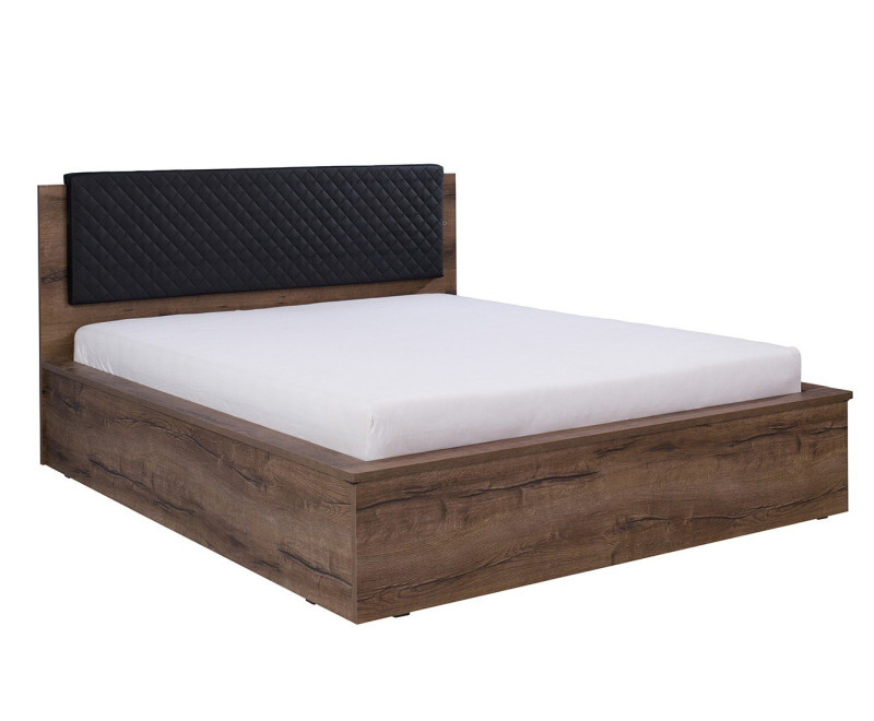 DEWO VI łóżko podwójne 160x200 z pojemnikiem,  dąb monastry