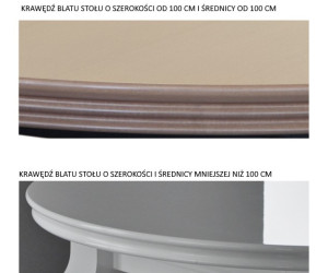 Okrągły stół MERSO ART wymiary, kolory drewnopodobne