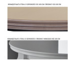 Okrągły stół MERSO ART wymiary, kolory drewnopodobne