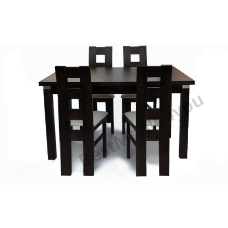 Zestaw stół LARGO  80x150-190+ 4 krzesła WINDOW