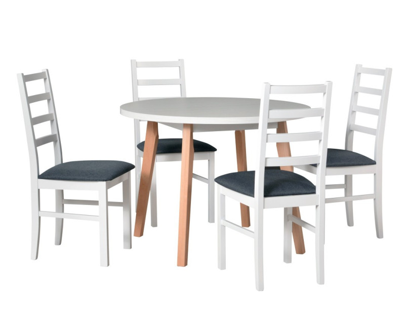 DENVER OS-3 stół okrągły 100 cm + 4 krzesła DENVER H-1 