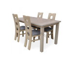 Zestaw stół LARGO  80x150-190+ 4 krzesła WINDOW