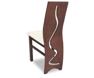 RICARDO KR-3 Krzesło drewniane z tapicerowanym siedziskiem