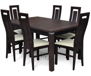 Zestaw: 6 krzeseł RAMZES + stół LARGO 90x160+40 cm