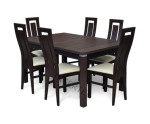 Zestaw: 6 krzeseł RAMZES + stół LARGO 80x150+40 cm