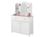 LUNA LN06 Toaletka z lustrem. biały + róż