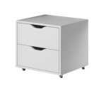 TIMI Proste biurko z szufladami i kontenerkiem 138 cm. białe