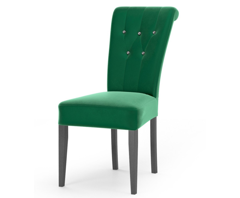 MERSO S66 Eleganckie krzesło tapicerowane z pikowaniem kryształkami. nogi proste