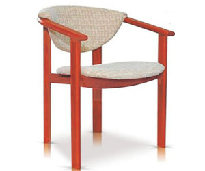 MARCO 38 Krzesło drewniane z tapicerowanym siedziskiem
