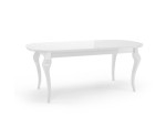 Zestaw: stół MERSO LL 100x200-250 biały połysk + 8 krzeseł MERSO 64