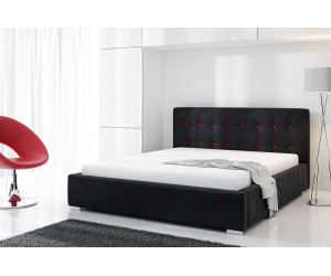 GOLDEN 4 Długie łóżko tapicerowane z przeszyciami i guzikami (220 cm dł. powierzchni spania)