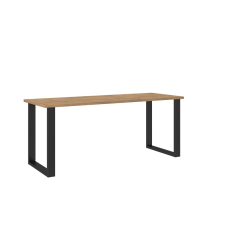 ALVI stół industrialny 67x185 cm, dąb lancelot+nogi metal