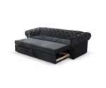 FERRO 14 Sofa trzyosobowa pikowana chesterfield ROZKŁADANA