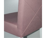 RICARDO KR2 Krzesło tapicerowane z przeszyciami na tyle oparcia