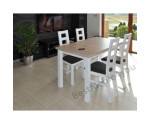 Stół  prostokątny LAMARENTO I 80x150-190 biały + blat kolor