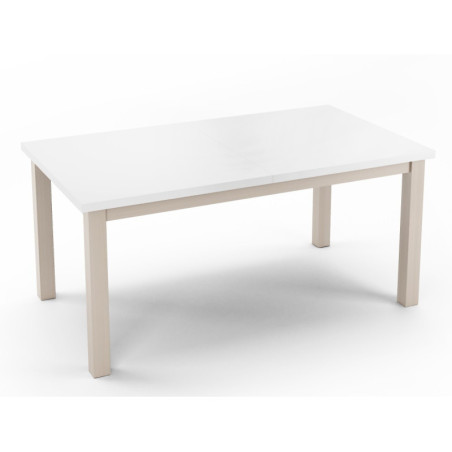 SKANDI Dwukolorowy stół 80x120 cm (blat biały + podstawa kolor)
