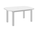 OLIVET Stół owalny biały mat 80x150-190, nogi proste