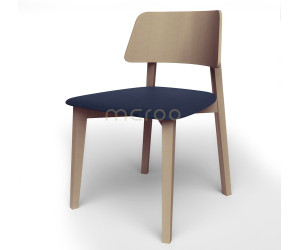 MODERN M26 Krzesło drewniane z tapicerowanym siedziskiem