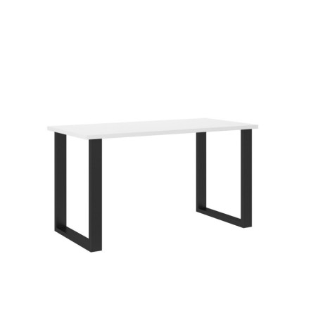 ALVI stół industrialny 90x138 cm, biały blat+nogi metal
