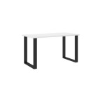 ALVI stół industrialny 90x138 cm, biały blat+nogi metal