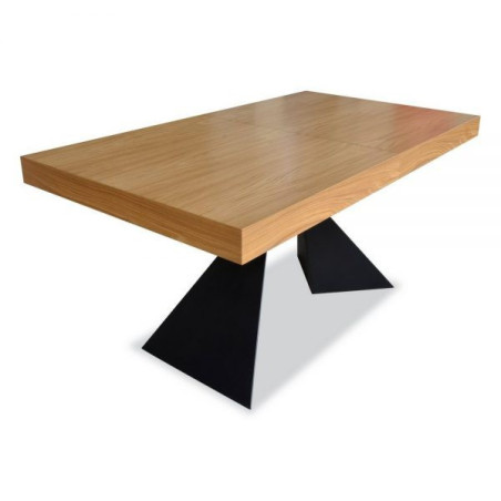 RICARDO RS9 Masywny stół rozkładany na metalowej podstawie, kolory! 100x200-280, FORNIR