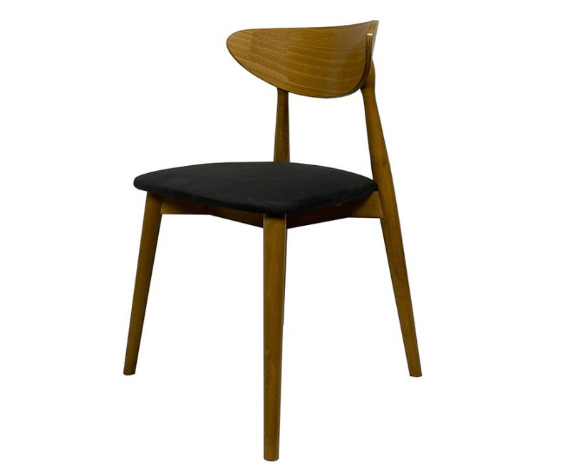 MODERN M33 Krzesło drewniane, półokrągłe, z tapicerowanym siedziskiem