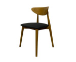 MODERN M33 Krzesło drewniane, półokrągłe, z tapicerowanym siedziskiem