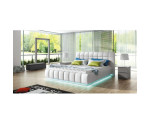 ELEGANT Nowoczesne  łóżko 160x200 tapicerowane  z LED
