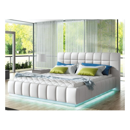 ELEGANT Nowoczesne  łóżko 180x200 tapicerowane  z LED