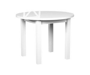MODERN M37 Okrągły stół rozkładany Ø100+40 laminat biały, nogi proste