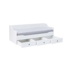 BERGAMO 13 Łóżko z szufladami 90x200, biały lux / biały połysk