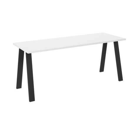 KLAUS Stół 67x185 cm w industrialnym stylu, biały