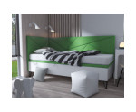 GEOMETRIC 1R Pojedyncze łóżko 90x200 tapicerowane z pojemnikiem