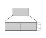 MAGNUS 22A Łóżko tapicerowane 200x200 pionowe panele