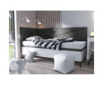 GEOMETRIC 1R Pojedyncze łóżko 80x180 tapicerowane z pojemnikiem